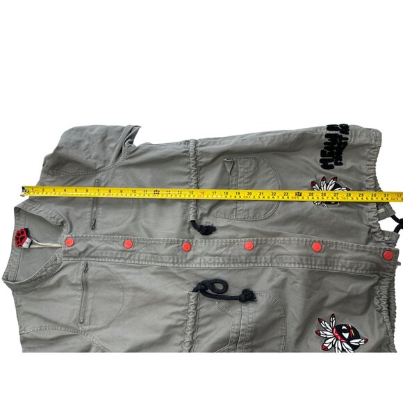 Azona A02 Meow Meow Utility Coat Womens Size S Cat Neutral Eclectic‎ Urban - Picture 4 of 11